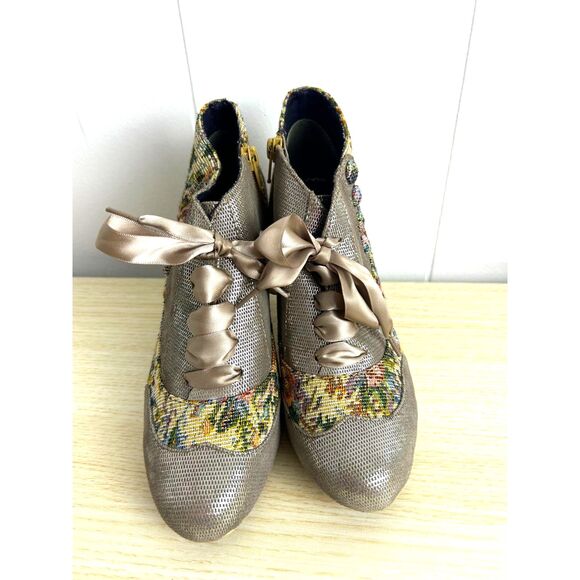 Poetic License Tweed‎ Oxford Ribbon Heels Shoes size 37 whimsical quirky cosplay - Picture 2 of 8